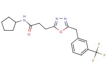 N-cyclopentyl-3-{5-[3-(trifluoromethyl)benzyl]-1,3,4-oxadiazol-2-yl}propanamide