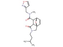 (3aR*,6S*)-N-(isoxazol-3-ylmethyl)-N-methyl-2-(3-methylbutyl)-1-oxo-1,2,3,6,7,7a-hexahydro-3a,6-epoxyisoindole-7-carboxamide