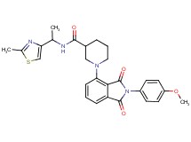 1-[2-(4-methoxyphenyl)-1,3-dioxo-2,3-dihydro-1H-isoindol-4-yl]-N-[1-(2-methyl-1,3-thiazol-4-yl)ethyl]-3-piperidinecarboxamide