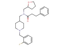 N-{[1-(2-fluorobenzyl)-4-piperidinyl]methyl}-3-phenyl-N-(tetrahydro-2-furanylmethyl)propanamide