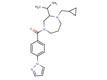 1-(cyclopropylmethyl)-2-isopropyl-4-[4-(1H-pyrazol-1-yl)benzoyl]-1,4-diazepane