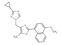 3-cyclopropyl-1-{[2-(4-methoxy-1-naphthyl)-5-methyl-1,3-oxazol-4-yl]methyl}-1H-1,2,4-triazole