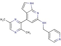 4-(3,6-dimethylpyrazin-2-yl)-N-(pyridin-4-ylmethyl)-1H-pyrrolo[2,3-b]pyridin-6-amine