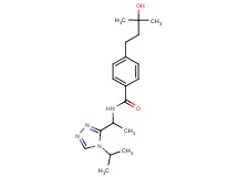 4-(3-hydroxy-3-methylbutyl)-N-[1-(4-isopropyl-4H-1,2,4-triazol-3-yl)ethyl]benzamide
