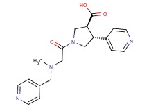(3S*,4R*)-1-[N-methyl-N-(pyridin-4-ylmethyl)glycyl]-4-pyridin-4-ylpyrrolidine-3-carboxylic acid
