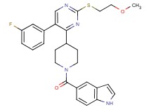 5-[(4-{5-(3-fluorophenyl)-2-[(2-methoxyethyl)thio]-4-pyrimidinyl}-1-piperidinyl)carbonyl]-1H-indole