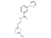 N-[2-(5-methyl-1,3,4-thiadiazol-2-yl)ethyl]-3-(1H-pyrazol-1-yl)benzamide