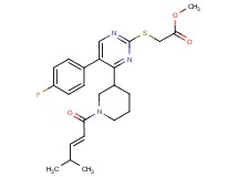 methyl [(5-(4-fluorophenyl)-4-{1-[(2E)-4-methyl-2-pentenoyl]-3-piperidinyl}-2-pyrimidinyl)thio]acetate