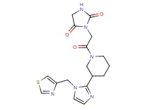 3-(2-oxo-2-{3-[1-(1,3-thiazol-4-ylmethyl)-1H-imidazol-2-yl]piperidin-1-yl}ethyl)imidazolidine-2,4-dione