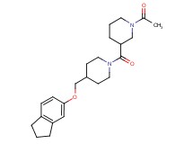 1-acetyl-3-({4-[(2,3-dihydro-1H-inden-5-yloxy)methyl]-1-piperidinyl}carbonyl)piperidine