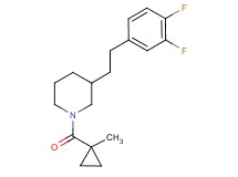 3-[2-(3,4-difluorophenyl)ethyl]-1-[(1-methylcyclopropyl)carbonyl]piperidine