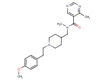 N-({1-[2-(4-methoxyphenyl)ethyl]piperidin-4-yl}methyl)-N,4-dimethylpyrimidine-5-carboxamide