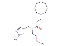 3-azocan-1-yl-N-(2-methoxyethyl)-N-[(1-methyl-1H-pyrazol-4-yl)methyl]propanamide