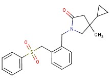 4-cyclopropyl-4-methyl-1-{2-[(phenylsulfonyl)methyl]benzyl}pyrrolidin-2-one