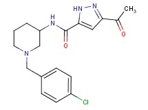 3-acetyl-N-[1-(4-chlorobenzyl)-3-piperidinyl]-1H-pyrazole-5-carboxamide