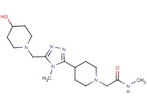 2-(4-{5-[(4-hydroxypiperidin-1-yl)methyl]-4-methyl-4H-1,2,4-triazol-3-yl}piperidin-1-yl)-N-methylacetamide