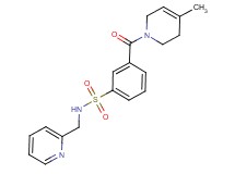 3-[(4-methyl-3,6-dihydropyridin-1(2H)-yl)carbonyl]-N-(pyridin-2-ylmethyl)benzenesulfonamide