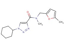 1-cyclohexyl-N-methyl-N-[(5-methyl-2-furyl)methyl]-1H-1,2,3-triazole-4-carboxamide