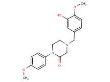 4-(3-hydroxy-4-methoxybenzyl)-1-(4-methoxyphenyl)-2-piperazinone