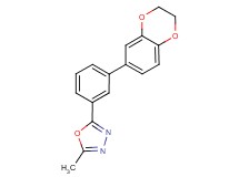 2-[3-(2,3-dihydro-1,4-benzodioxin-6-yl)phenyl]-5-methyl-1,3,4-oxadiazole