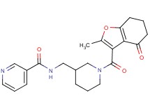 N-({1-[(2-methyl-4-oxo-4,5,6,7-tetrahydro-1-benzofuran-3-yl)carbonyl]piperidin-3-yl}methyl)nicotinamide