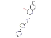 6-methyl-2-({[(2-pyrimidin-2-yl-1,3-thiazol-4-yl)methyl]amino}methyl)quinolin-4-ol