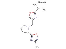5-{(2S)-1-[(2-isopropyl-1,3-oxazol-4-yl)methyl]pyrrolidin-2-yl}-3-methyl-1,2,4-oxadiazole