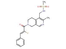 N-({7-[(2Z)-2-fluoro-3-phenyl-2-propenoyl]-3-methyl-5,6,7,8-tetrahydro-2,7-naphthyridin-4-yl}methyl)methanesulfonamide