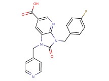 3-(4-fluorobenzyl)-2-oxo-1-(pyridin-4-ylmethyl)-2,3-dihydro-1H-imidazo[4,5-b]pyridine-6-carboxylic acid