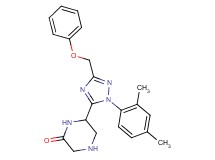 6-[1-(2,4-dimethylphenyl)-3-(phenoxymethyl)-1H-1,2,4-triazol-5-yl]piperazin-2-one
