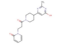1-{3-[4-(6-hydroxy-2-methyl-4-pyrimidinyl)-1-piperidinyl]-3-oxopropyl}-2(1H)-pyridinone