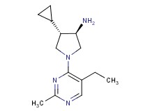 rel-(3R,4S)-4-cyclopropyl-1-(5-ethyl-2-methyl-4-pyrimidinyl)-3-pyrrolidinamine dihydrochloride