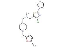 1-[4-chloro-2-(1-pyrrolidinyl)-1,3-thiazol-5-yl]-N-methyl-N-({1-[(5-methyl-2-furyl)methyl]-4-piperidinyl}methyl)methanamine