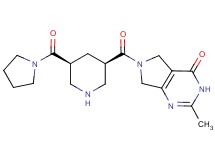 2-methyl-6-{[(3R*,5S*)-5-(pyrrolidin-1-ylcarbonyl)piperidin-3-yl]carbonyl}-3,5,6,7-tetrahydro-4H-pyrrolo[3,4-d]pyrimidin-4-one