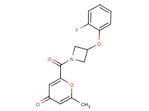 2-{[3-(2-fluorophenoxy)azetidin-1-yl]carbonyl}-6-methyl-4H-pyran-4-one