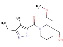 [1-[(3-ethyl-4-methyl-1H-pyrazol-5-yl)carbonyl]-3-(2-methoxyethyl)-3-piperidinyl]methanol