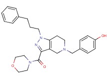 4-{[3-(4-morpholinylcarbonyl)-1-(3-phenylpropyl)-1,4,6,7-tetrahydro-5H-pyrazolo[4,3-c]pyridin-5-yl]methyl}phenol