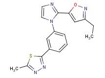 2-{3-[2-(3-ethylisoxazol-5-yl)-1H-imidazol-1-yl]phenyl}-5-methyl-1,3,4-thiadiazole