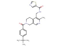 N-{[7-(4-tert-butylbenzoyl)-3-methyl-5,6,7,8-tetrahydro-2,7-naphthyridin-4-yl]methyl}-1,3-thiazole-5-carboxamide
