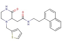 N-[2-(1-naphthyl)ethyl]-2-[3-oxo-1-(2-thienylmethyl)-2-piperazinyl]acetamide