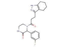 3-(3-fluorophenyl)-4-[3-(4,5,6,7-tetrahydro-1H-indazol-3-yl)propanoyl]piperazin-2-one