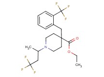 ethyl 4-[2-(trifluoromethyl)benzyl]-1-(3,3,3-trifluoro-1-methylpropyl)-4-piperidinecarboxylate