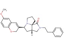 (3aS*,5S*,9aS*)-5-(6-methoxy-2H-chromen-3-yl)-2-(2-phenylethyl)hexahydro-7H-pyrrolo[3,4-g]pyrrolizin-1(2H)-one