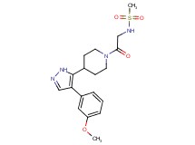 N-(2-{4-[4-(3-methoxyphenyl)-1H-pyrazol-5-yl]piperidin-1-yl}-2-oxoethyl)methanesulfonamide