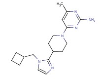4-{4-[1-(cyclobutylmethyl)-1H-imidazol-2-yl]-1-piperidinyl}-6-methyl-2-pyrimidinamine