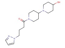 1'-[4-(1H-pyrazol-1-yl)butanoyl]-1,4'-bipiperidin-4-ol