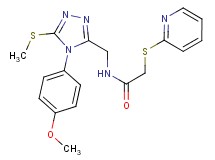 N-{[4-(4-methoxyphenyl)-5-(methylthio)-4H-1,2,4-triazol-3-yl]methyl}-2-(2-pyridinylthio)acetamide