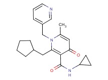 2-(cyclopentylmethyl)-N-cyclopropyl-6-methyl-4-oxo-1-(3-pyridinylmethyl)-1,4-dihydro-3-pyridinecarboxamide