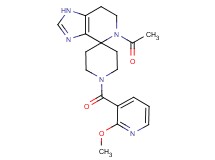 5-acetyl-1'-[(2-methoxypyridin-3-yl)carbonyl]-1,5,6,7-tetrahydrospiro[imidazo[4,5-c]pyridine-4,4'-piperidine]