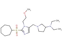 1-{[2-(cycloheptylsulfonyl)-1-(2-methoxyethyl)-1H-imidazol-5-yl]methyl}-N,N-diethyl-3-pyrrolidinamine